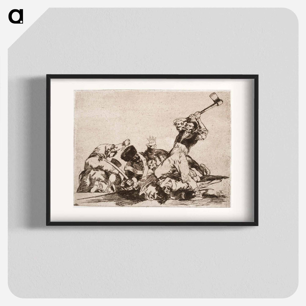 Entä tässä (lo mismo) - Francisco de Goya Poster.