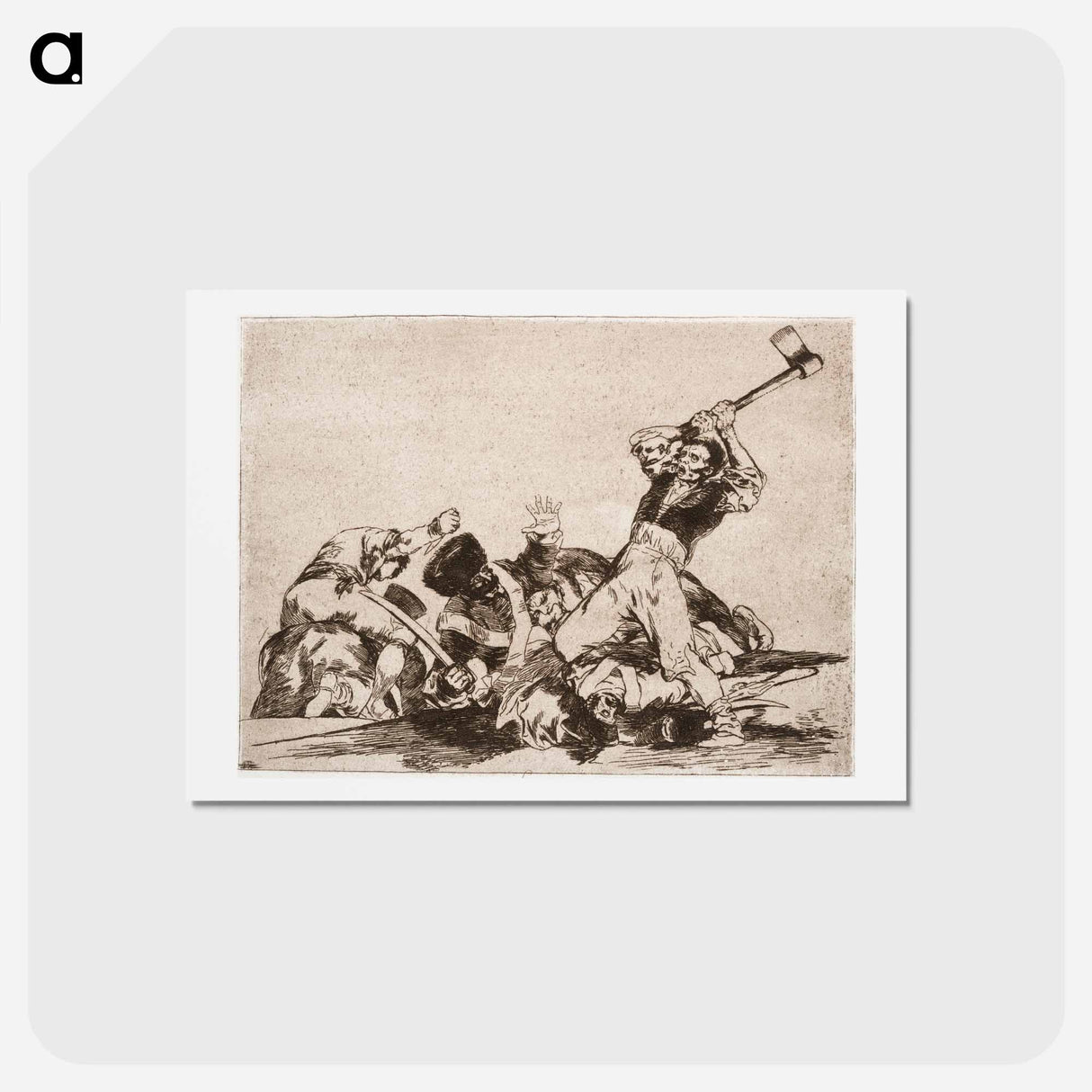 アートポストカード-Entä tässä (lo mismo) - フランシスコ デ ゴヤ Postcard.