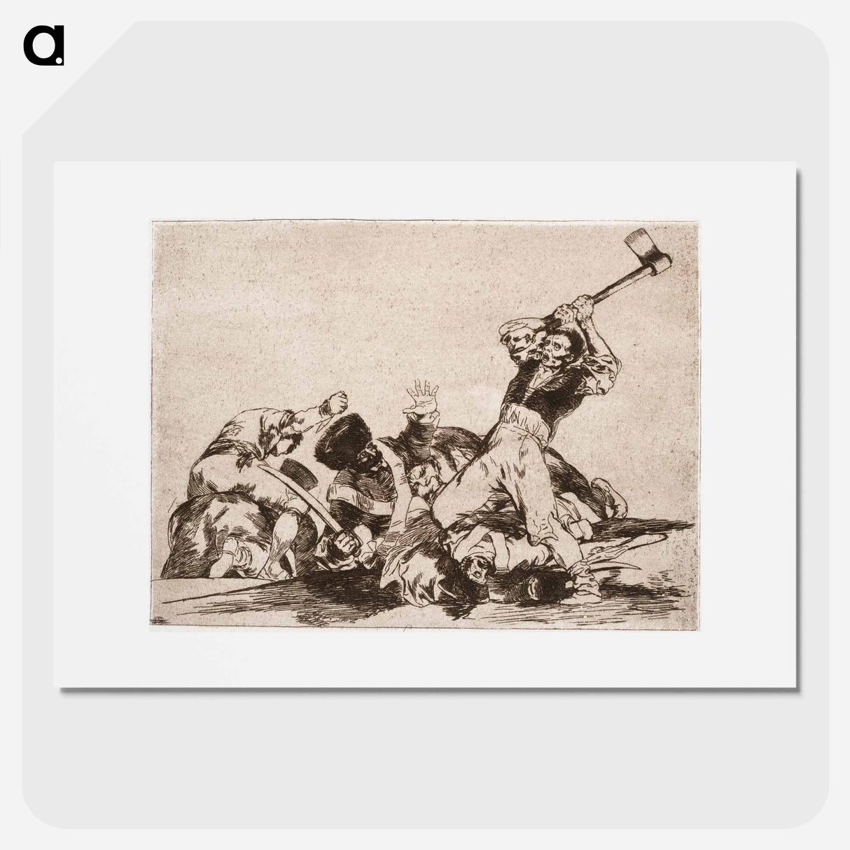 Entä tässä (lo mismo) - Francisco de Goya Poster.