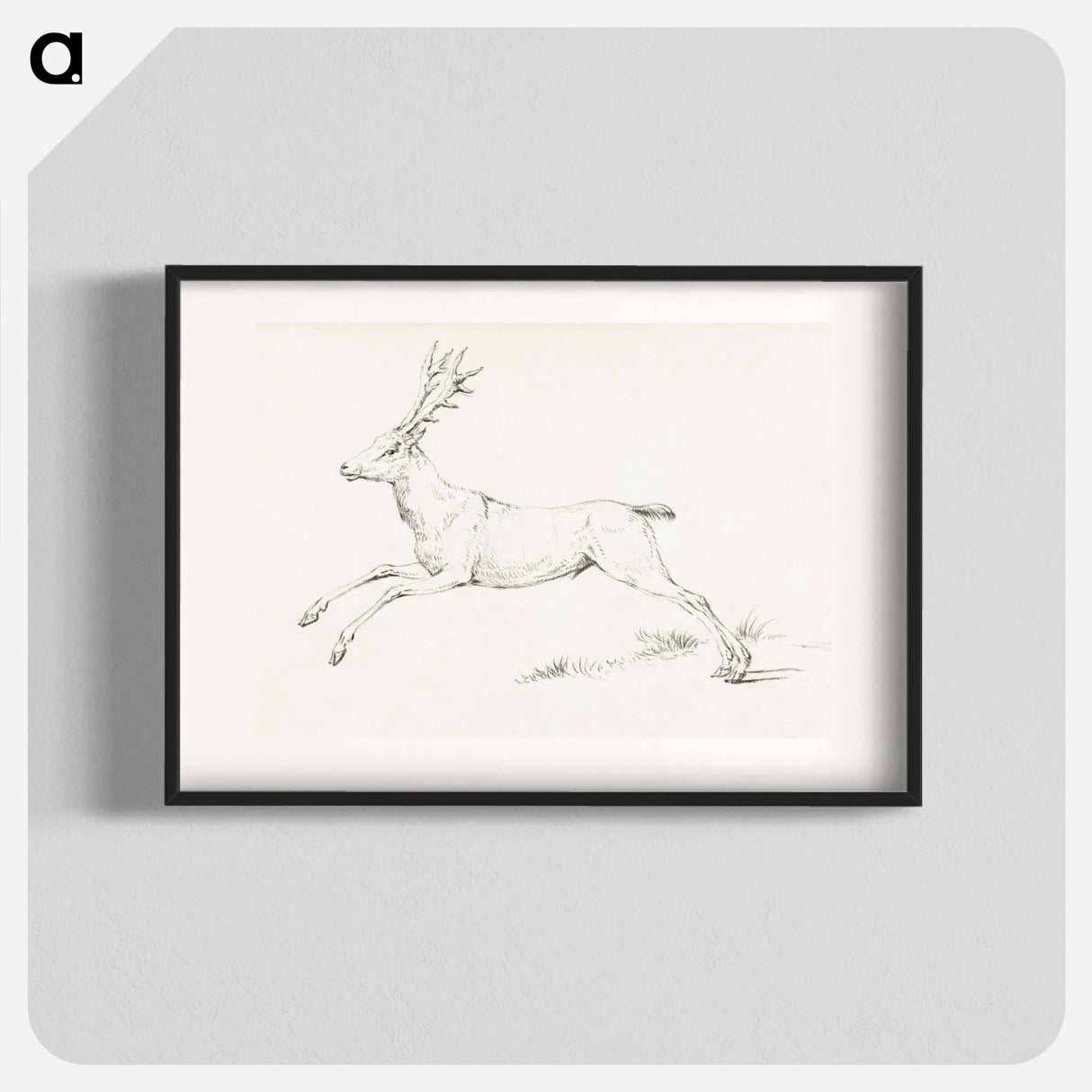 Jumping deer - ジャン ベルナール Poster.