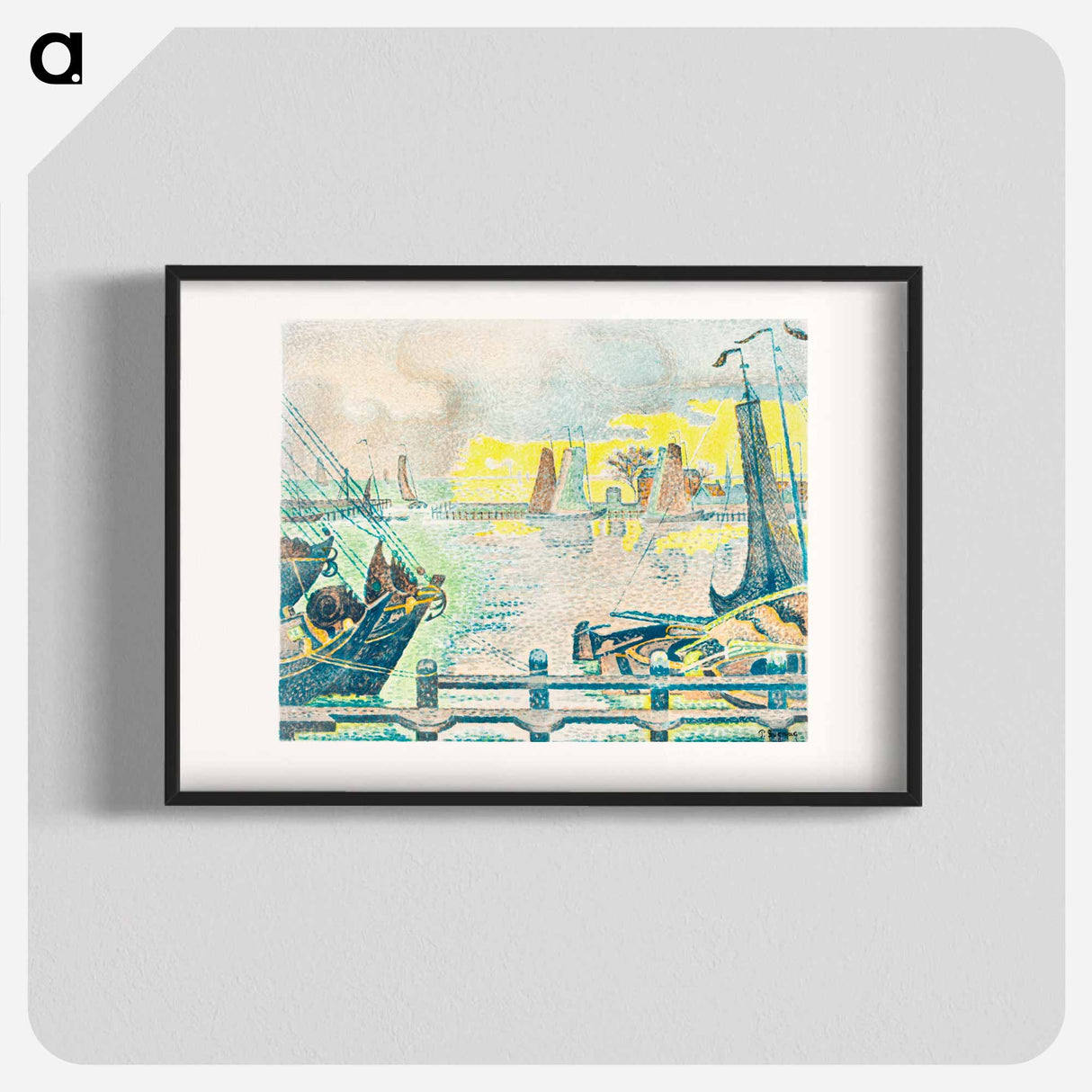 アートポスター-Boats at Flushing - ポール シニャック Poster.