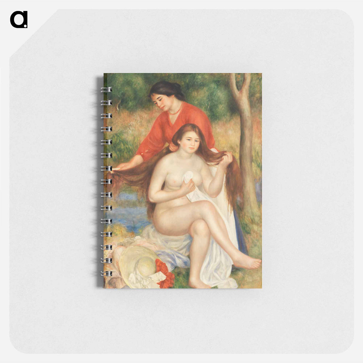 アートメモ帳-Bather and Maid - ピエール オーギュスト ルノワール Memo.