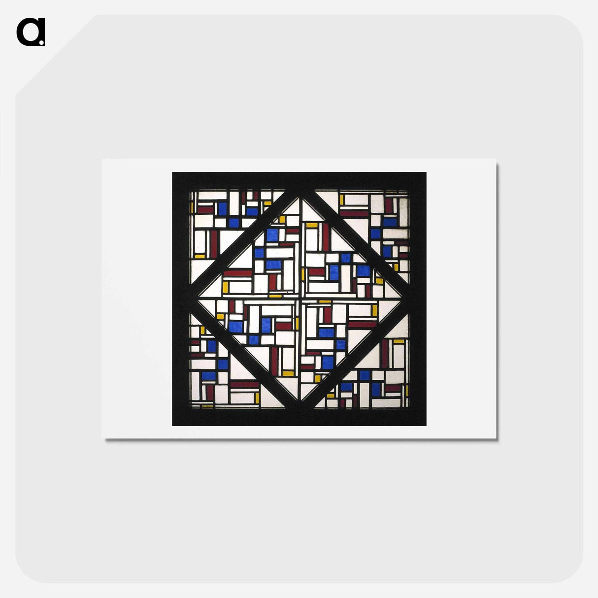 アートポストカード-Composition with window with coloured glass III - テオ ファン ドゥースブルフ Postcard.