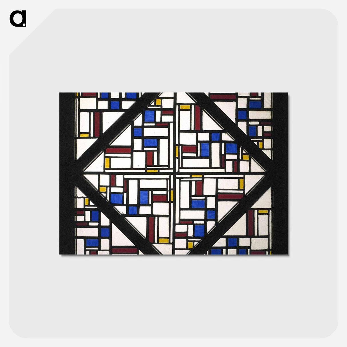 アートポストカード-Composition with window with coloured glass III - テオ ファン ドゥースブルフ Postcard.