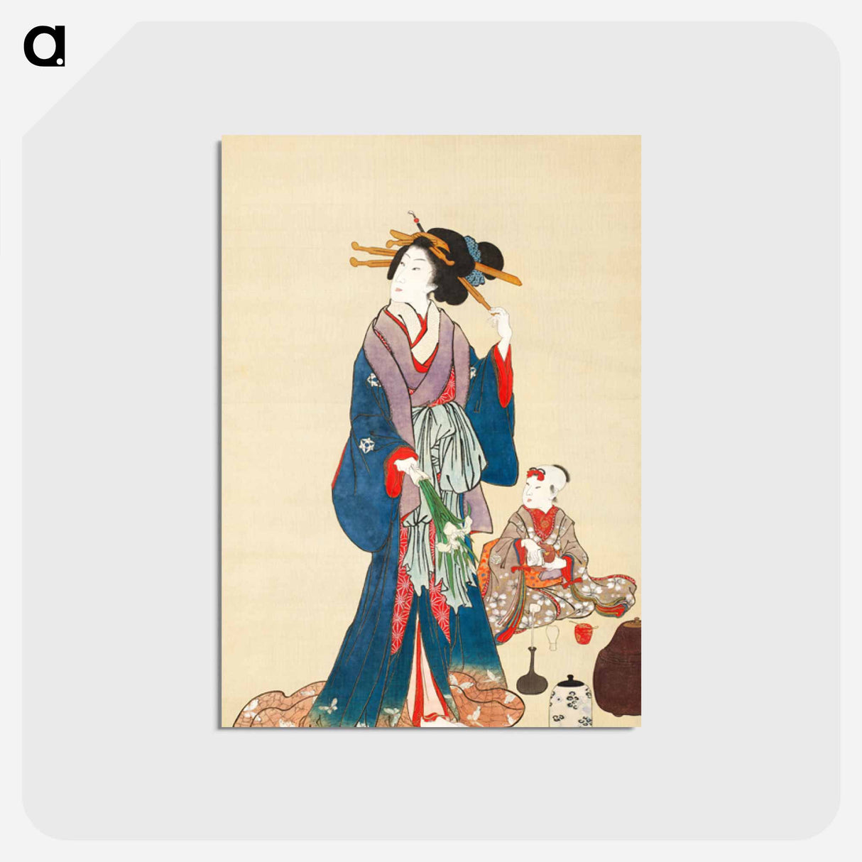 アートポストカード-Japanese Woman
- 歌川 国貞 Postcard.