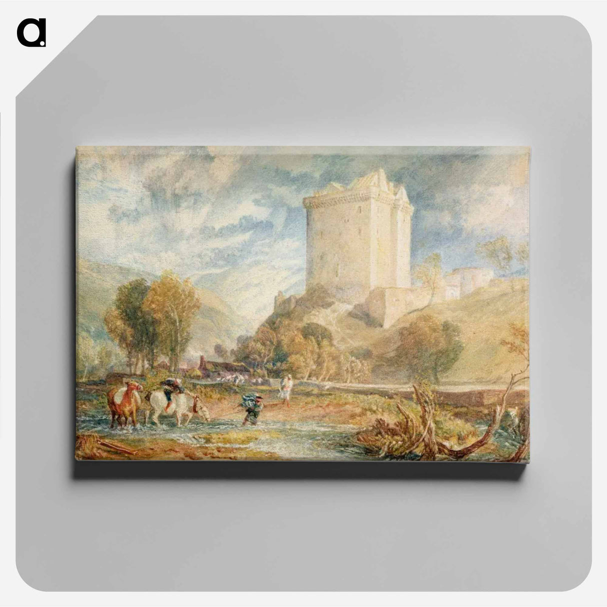 アートパネル-Borthwick Castle - ウィリアム ターナー Canvas.