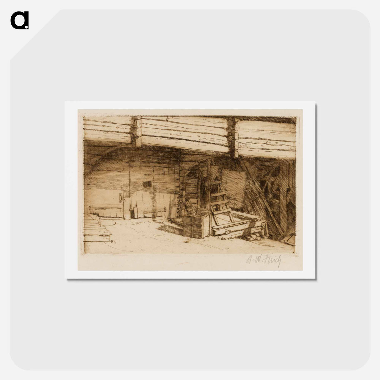 Outbuilding - アルフレッド ウィリアム フィンチ Postcard.