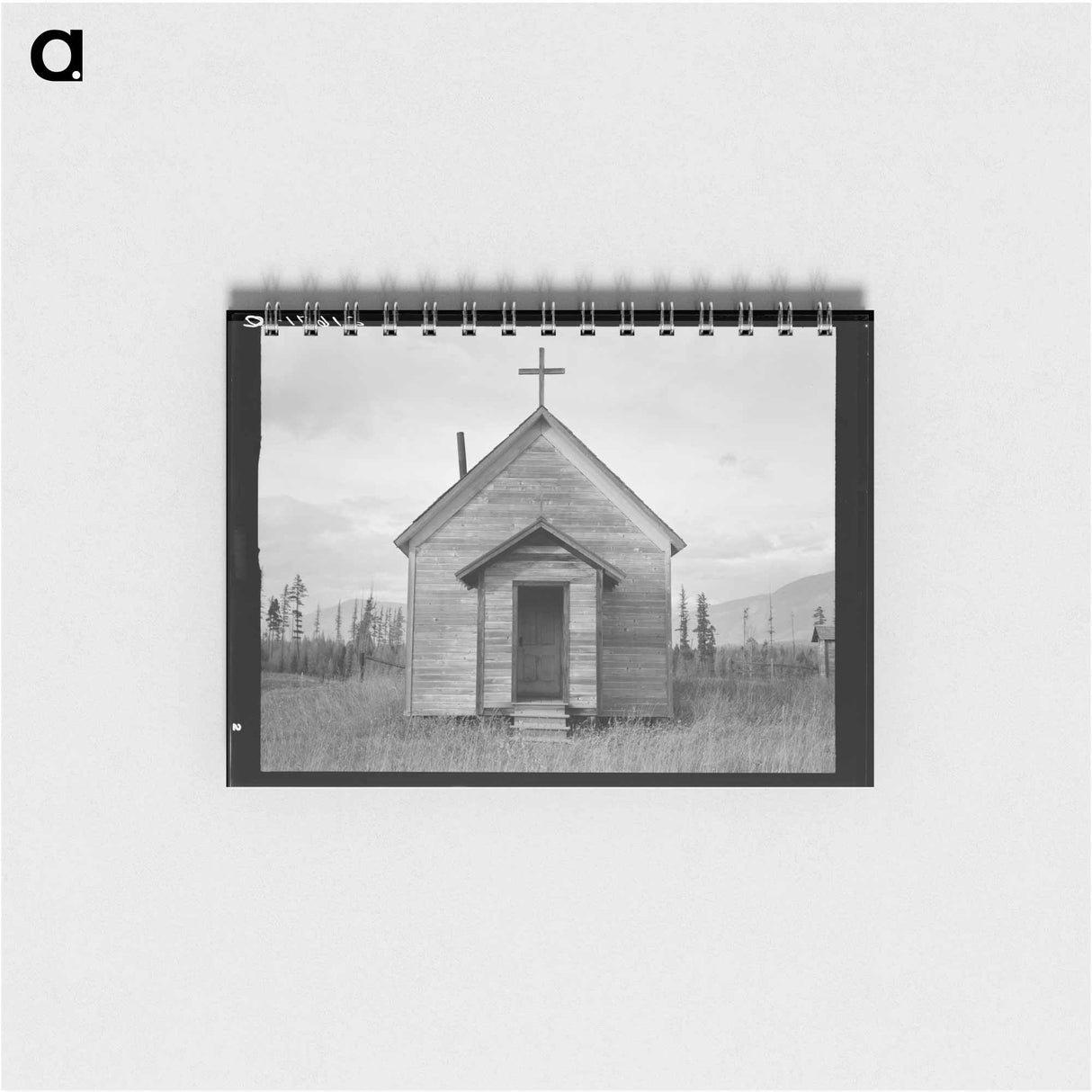 アートメモ帳-Abandoned church in cut-over area. Boundary County, Idaho. Two miles south of Canadian line - ドロテア ラング Memo.