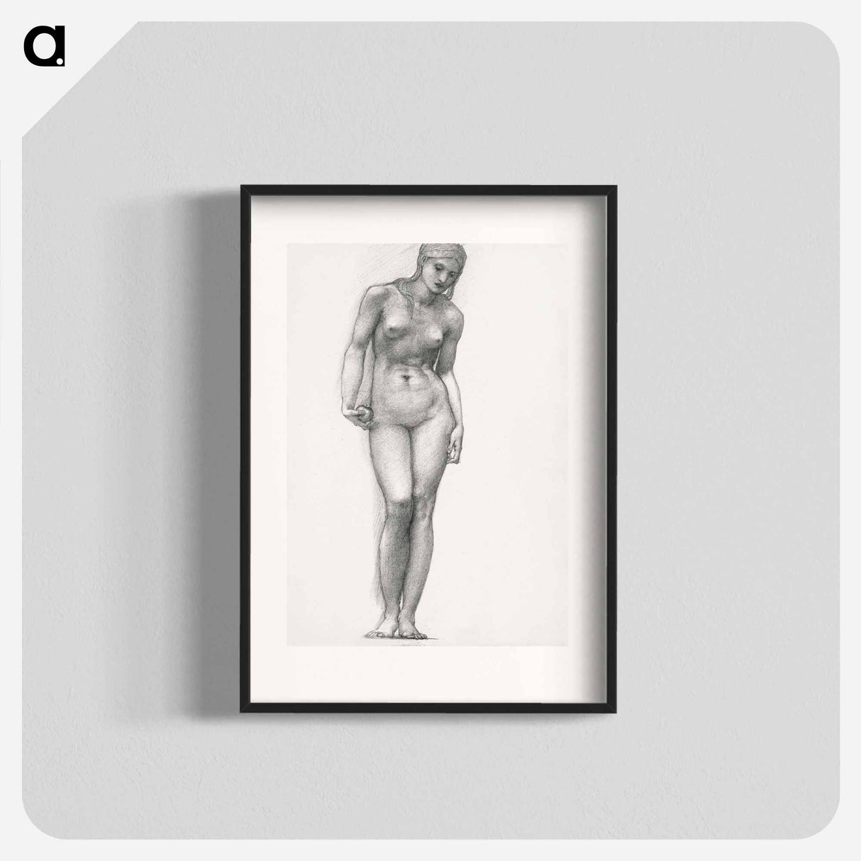 Venus with Golden Apple in Right Hand, for the Troy Triptych - エドワード バーン ジョーンズ Poster.