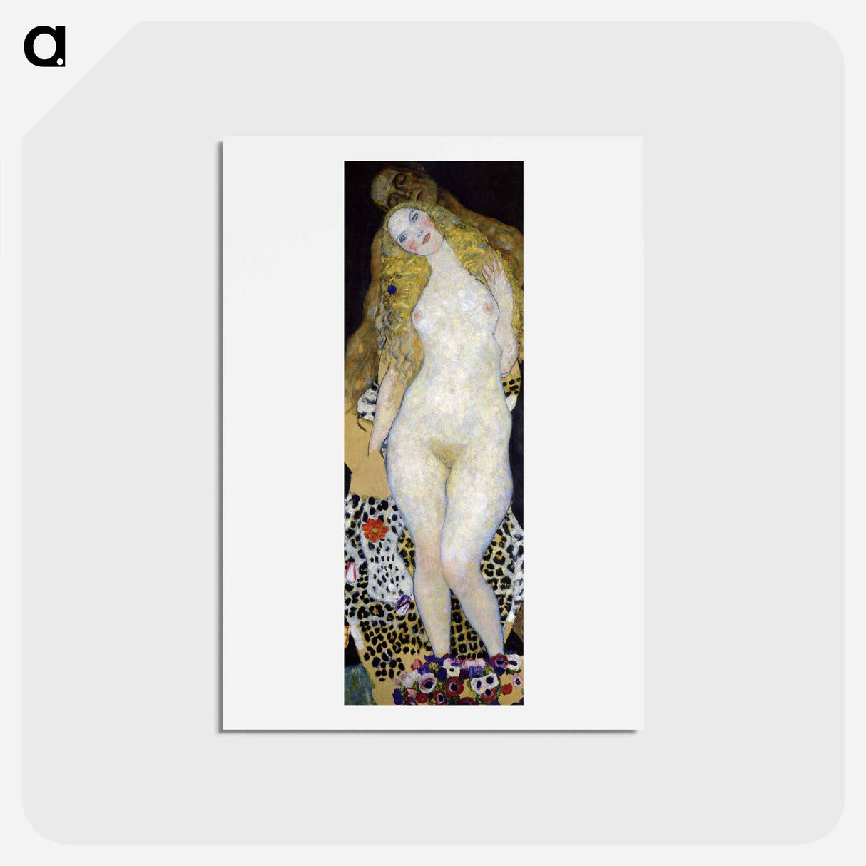 アートポストカード-Adam and Eve - グスタフ クリムト Postcard.