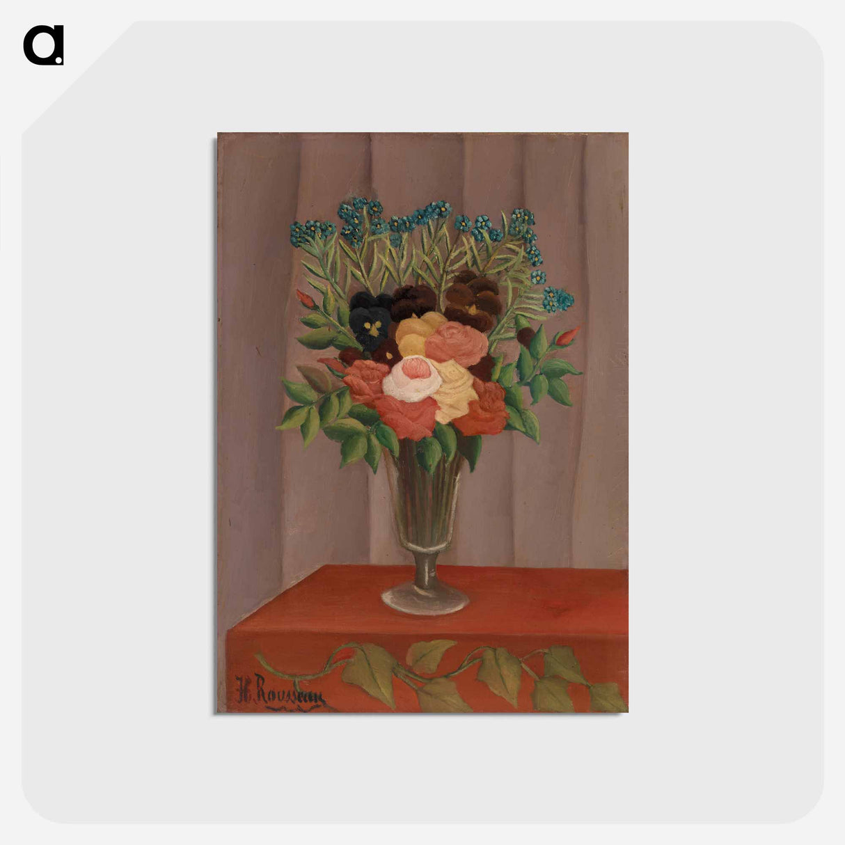 Bouquet of Flowers - アンリ ルソー Postcard.