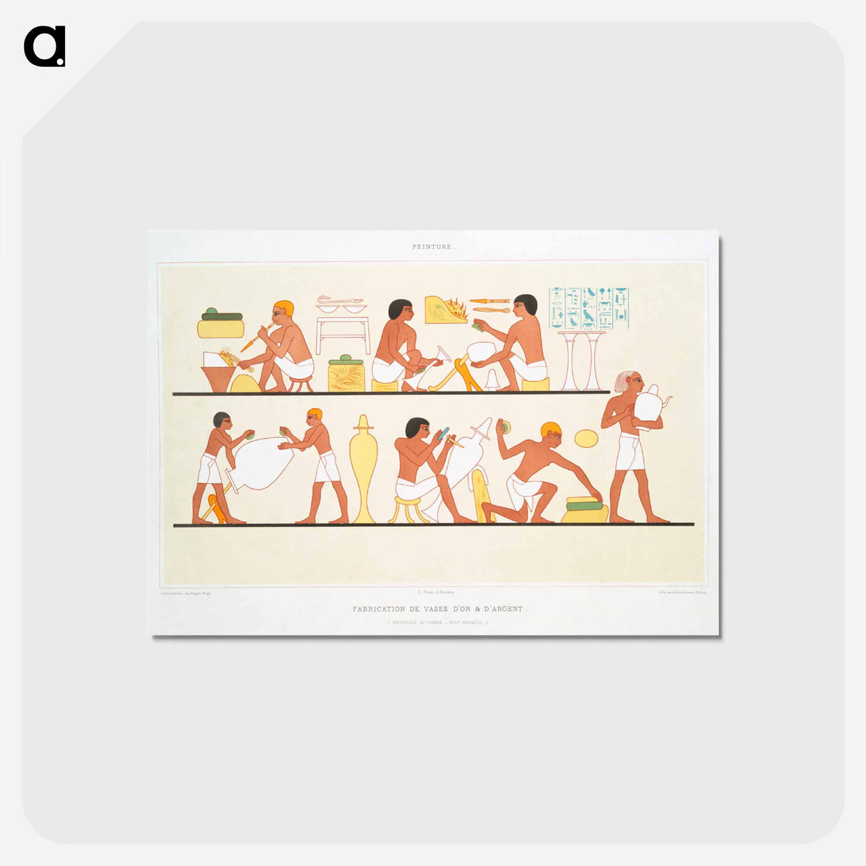アートポストカード-Gold and Silver Vase Manufacture
- エジプト美術史 Postcard.