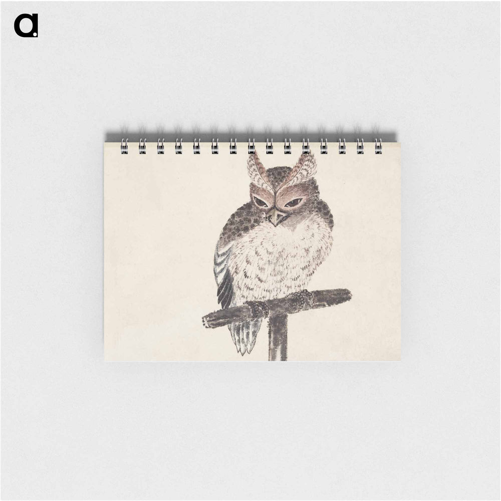Katsushika Hokusai's owl - 葛飾 北斎 Memo.