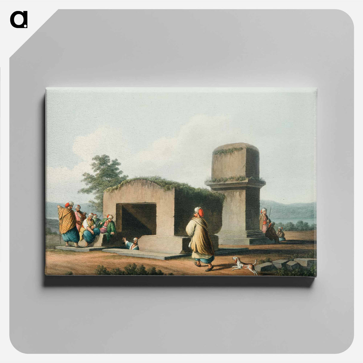 Monument on the Coast of Syria from Views in the Ottoman Dominions, in Europe, in Asia, and some of the Mediterranean islands - オスマン帝国領内の景色 Canvas.