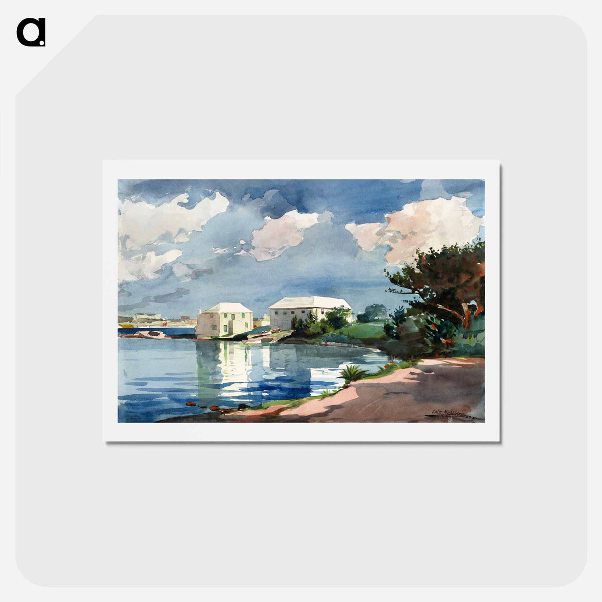 アートポストカード-Salt Kettle, Bermuda - ウィンスロー ホーマー Postcard.