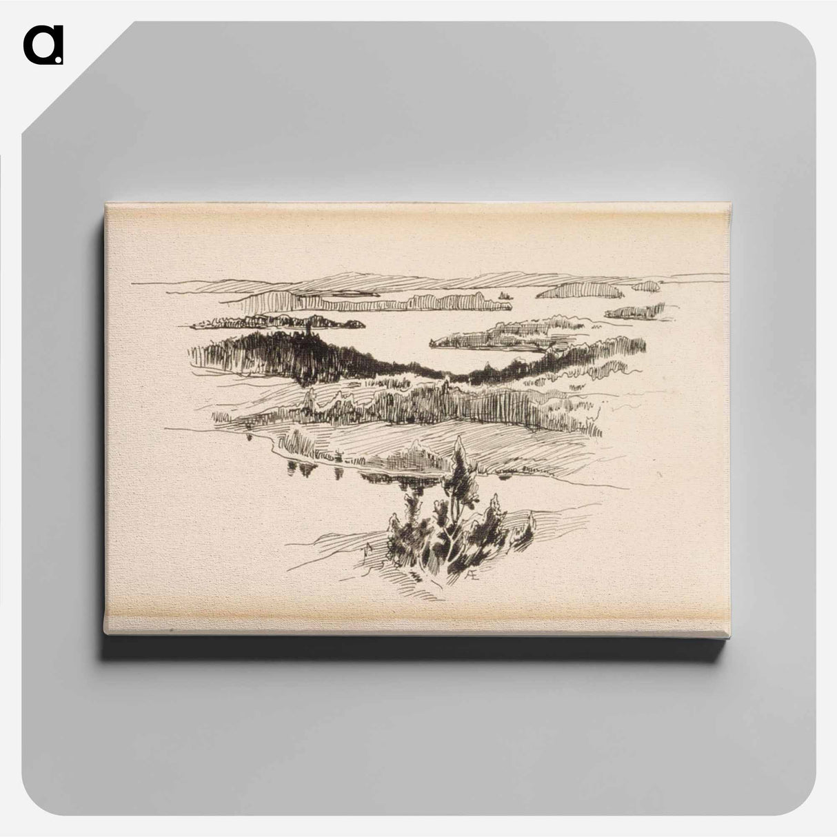 Heinäkuun viides päivä -runon välivinjetti - アルバート エーデルフェルト Canvas.