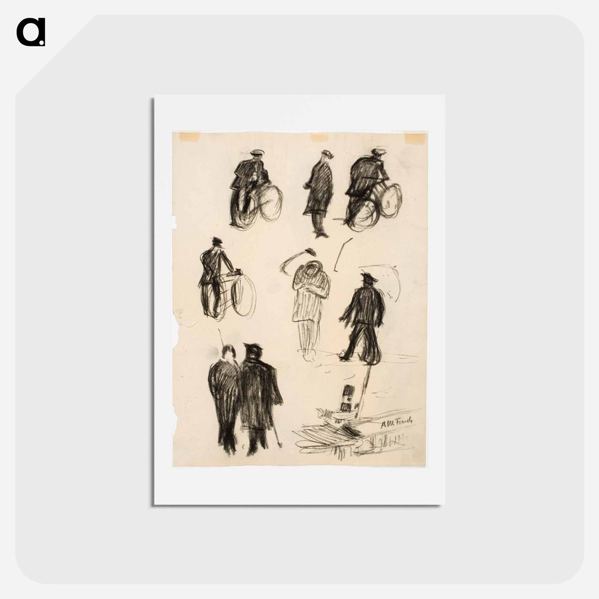 Henkilöharjoitelmia - アルフレッド ウィリアム フィンチ Postcard.