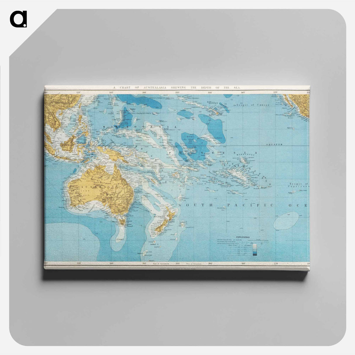 Stanford's Compendium of Geography and Travel - アンティーク地図 Canvas.