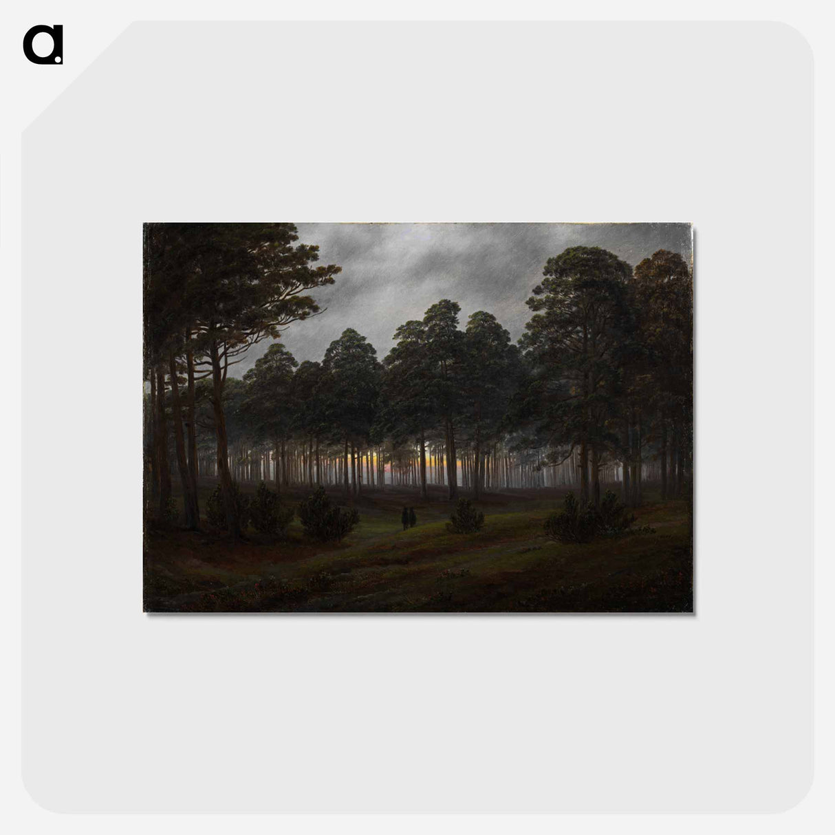 アートポストカード-Evening - カスパー ダーヴィト フリードリヒ Postcard.
