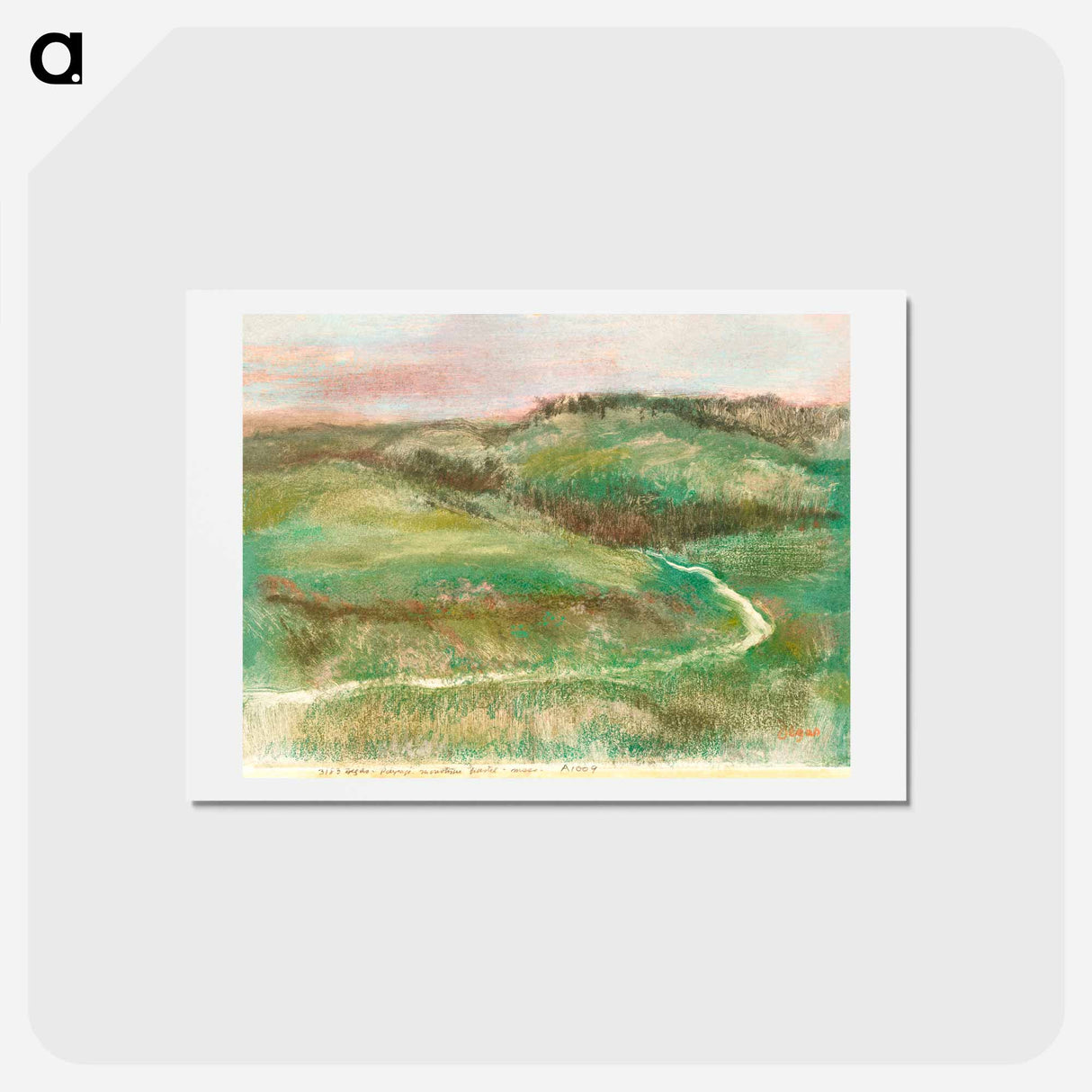 アートポストカード-Landscape - エドガー ドガ Postcard.