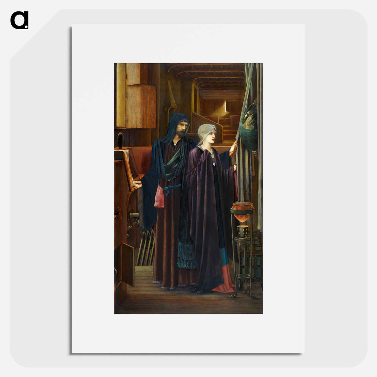 The Wizard - エドワード バーン ジョーンズ Poster.