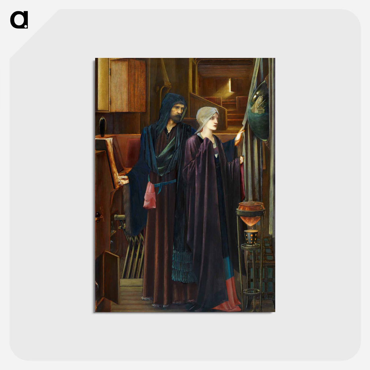 アートポストカード-The Wizard - エドワード バーン ジョーンズ Postcard.
