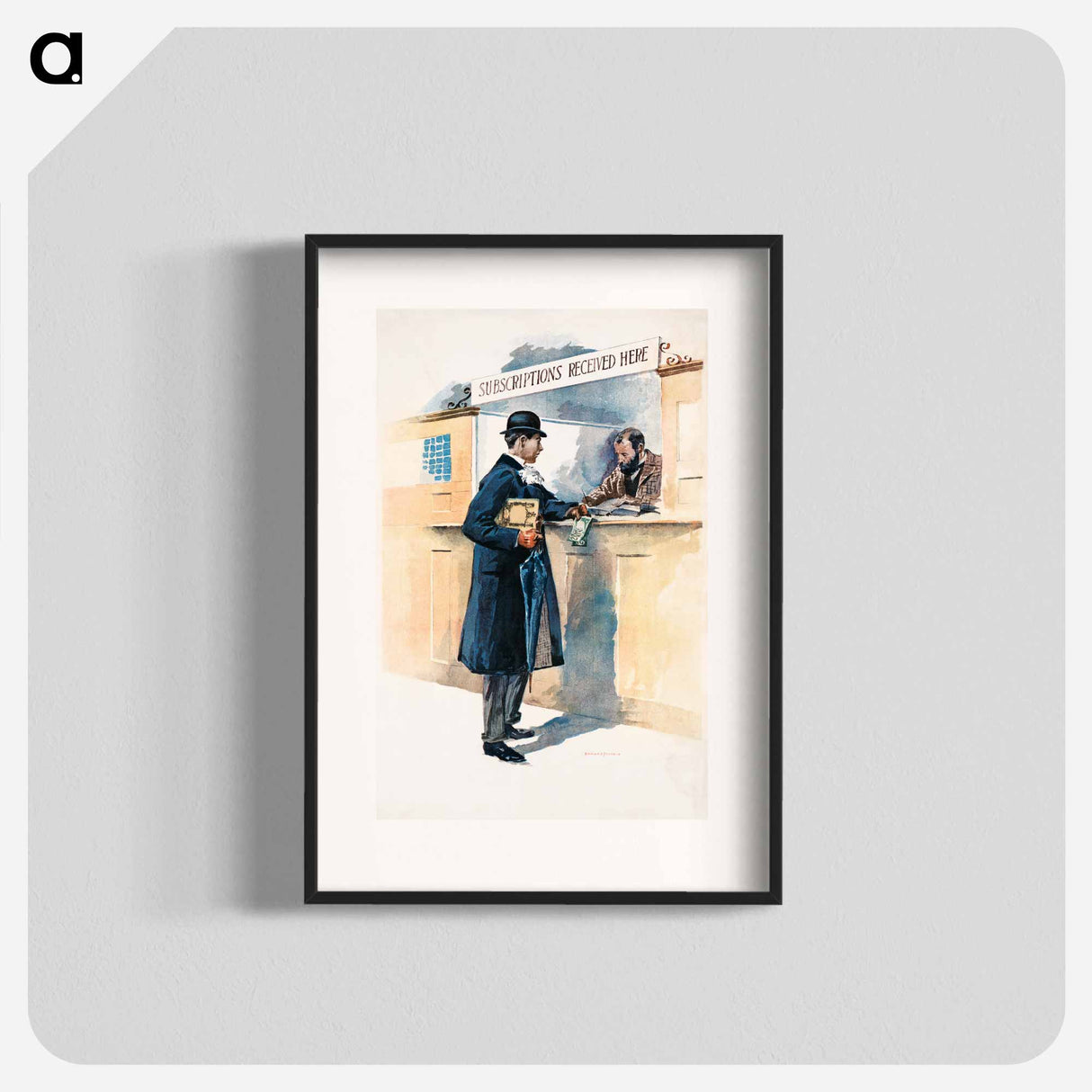 Man getting medicines - Edward Penfield Poster.