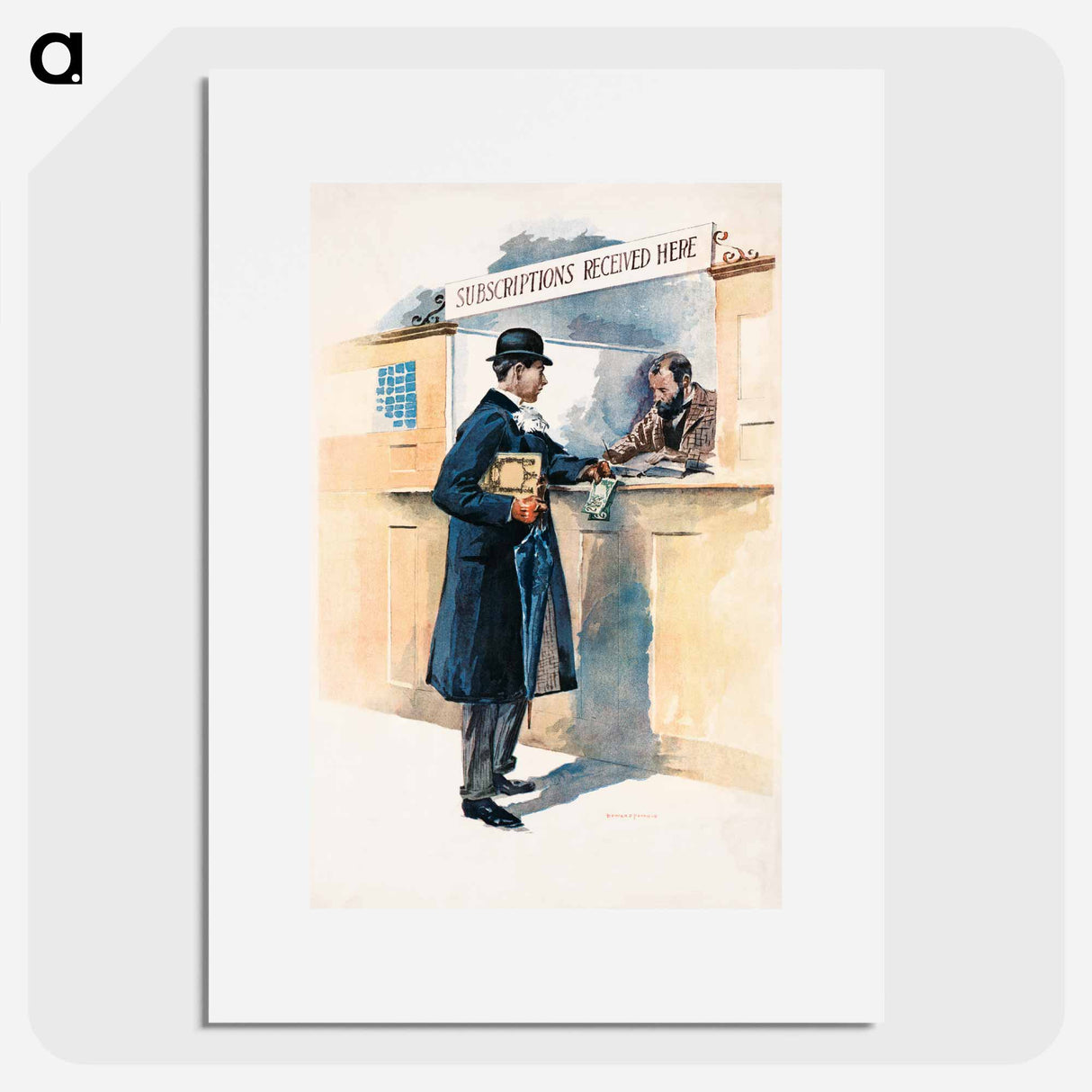 Man getting medicines - Edward Penfield Poster.