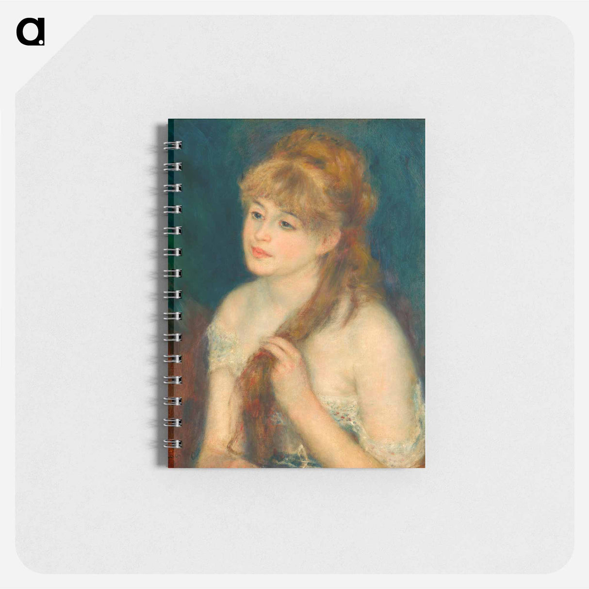 Young Woman Braiding Her Hair - ピエール オーギュスト ルノワール Memo.