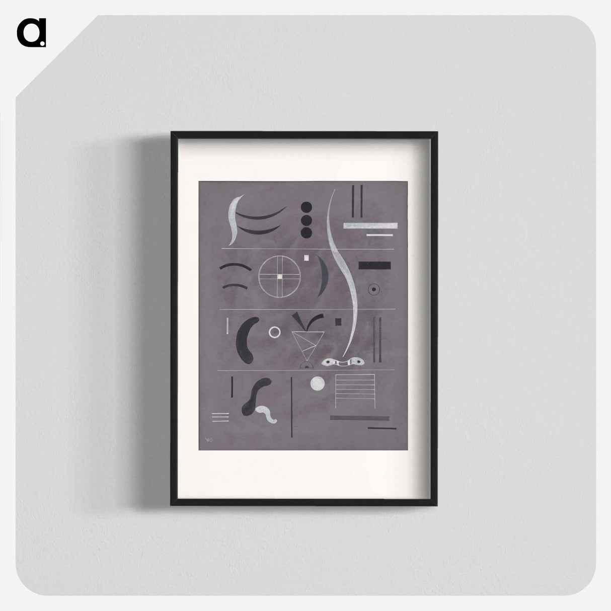 Four Parts - ワシリー カンディンスキー Poster.