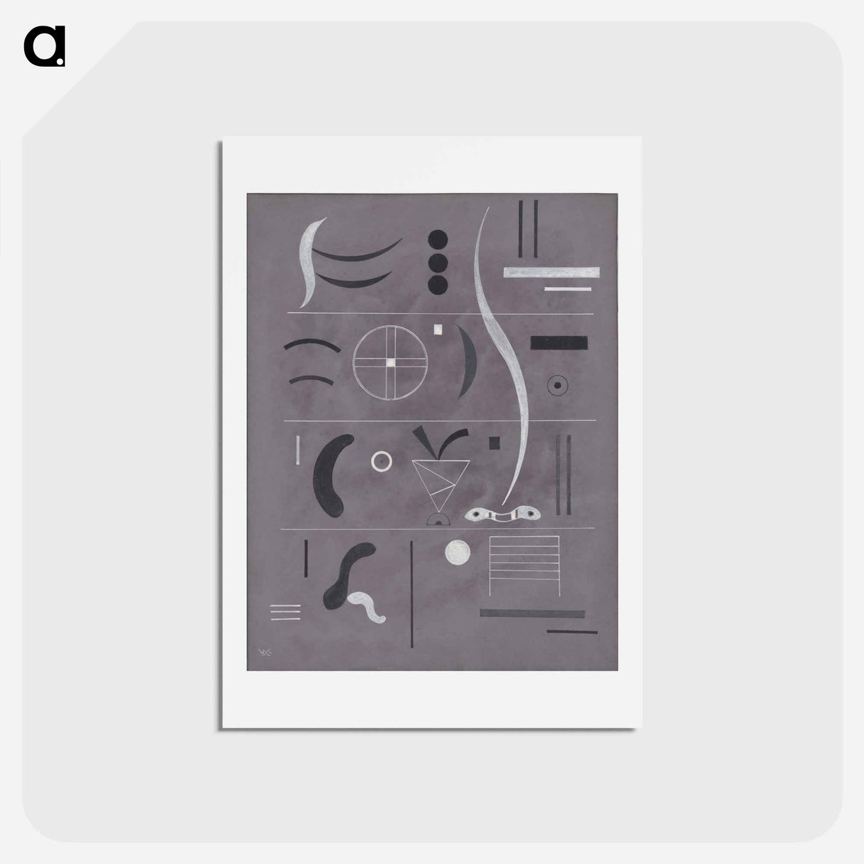 Four Parts - ワシリー カンディンスキー Postcard.