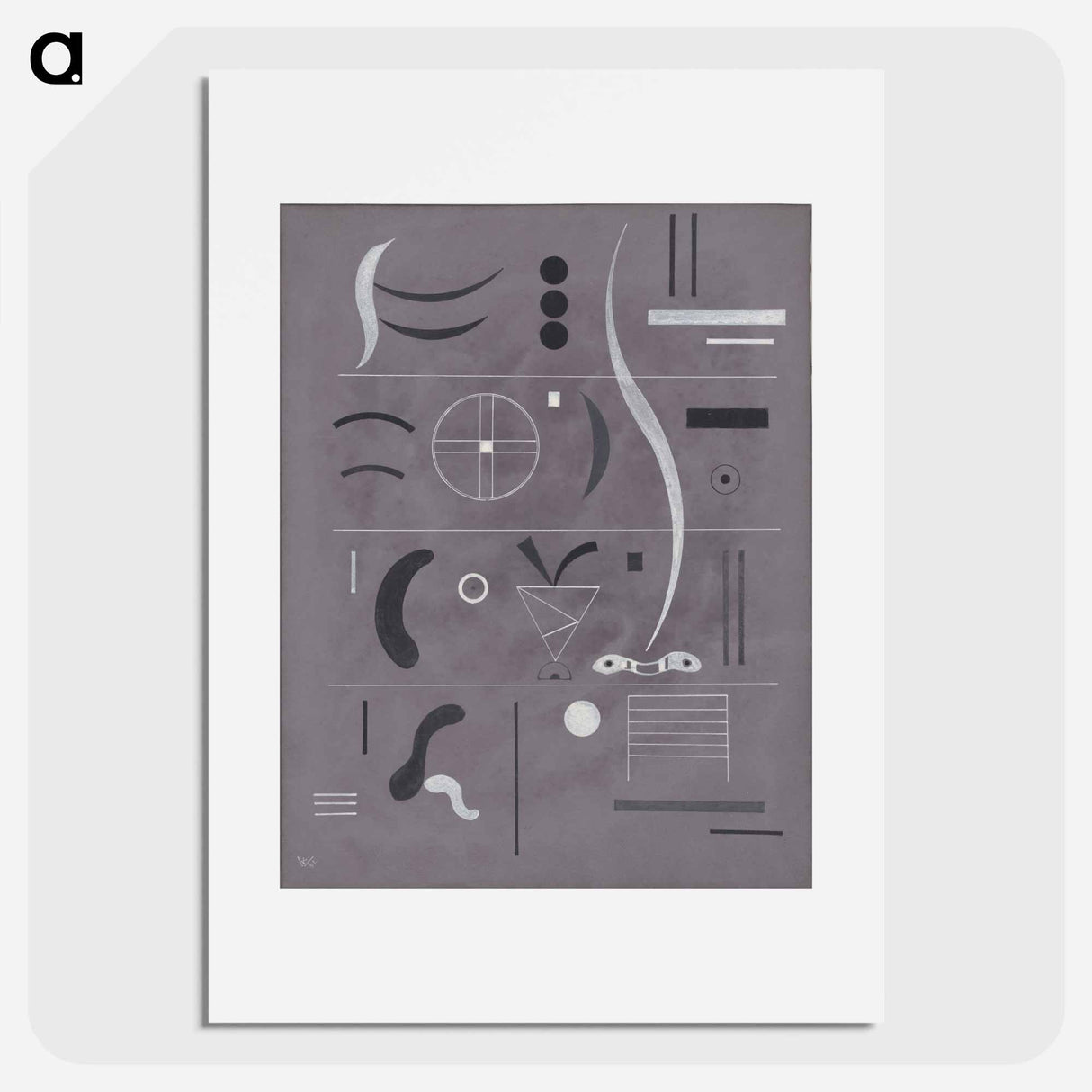 Four Parts - ワシリー カンディンスキー Poster.