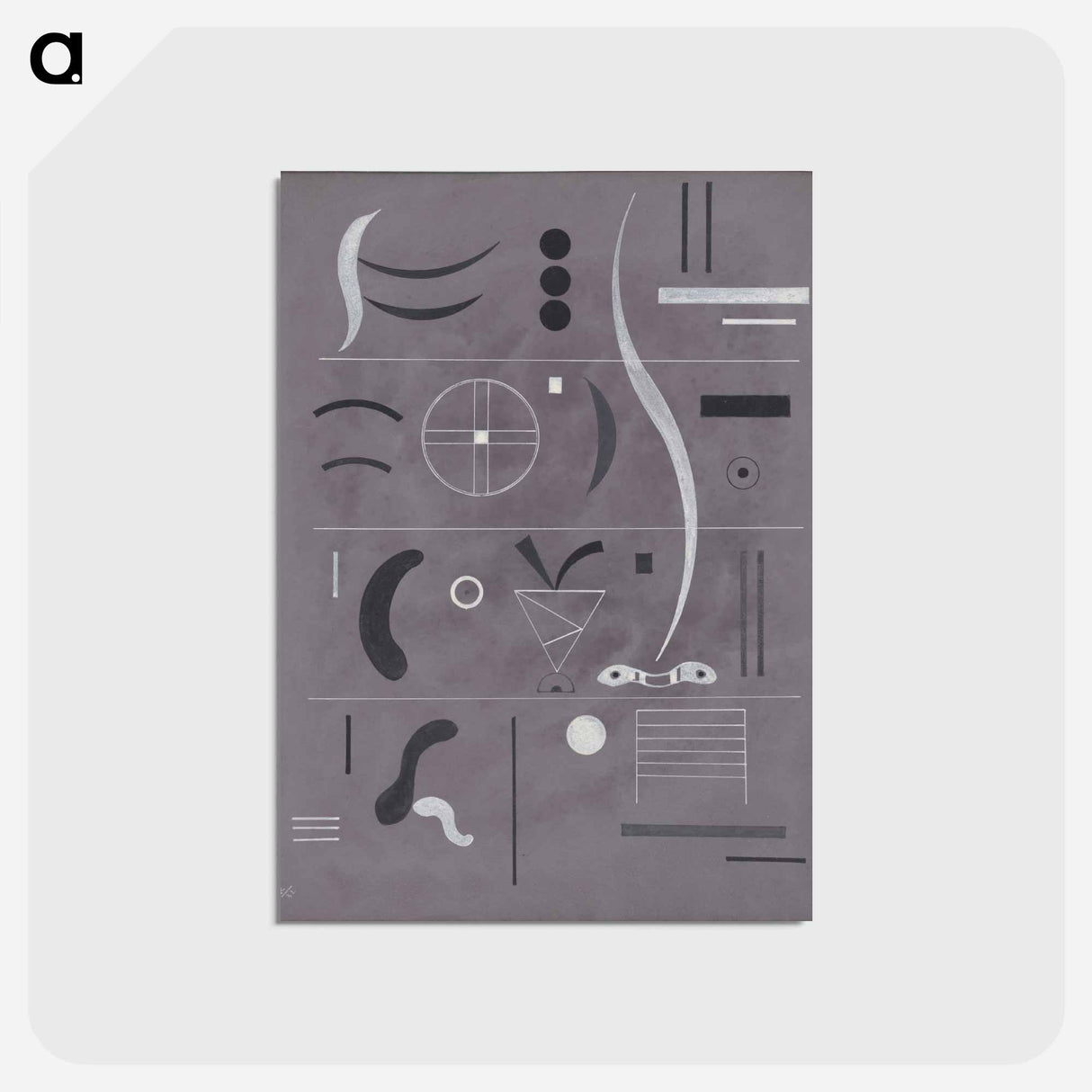 Four Parts - ワシリー カンディンスキー Postcard.