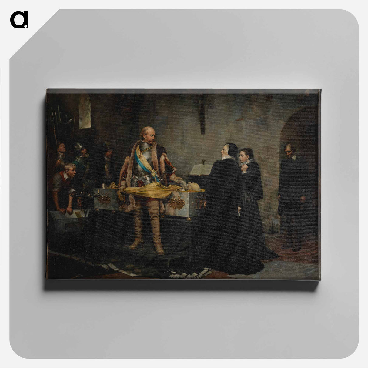 Duke karl insulting the corpse of klaus fleming - アルバート エーデルフェルト Canvas.