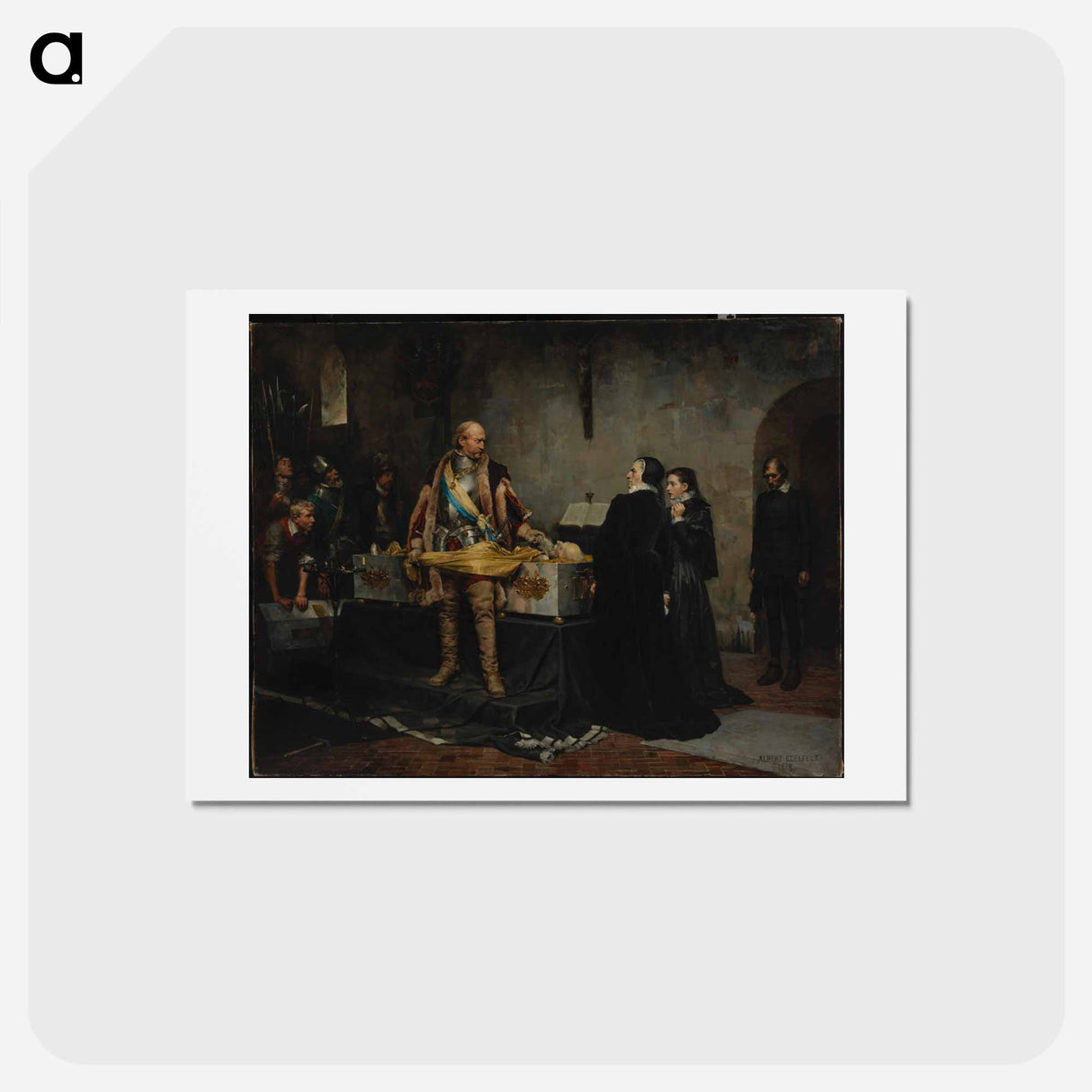 Duke karl insulting the corpse of klaus fleming - アルバート エーデルフェルト Postcard.