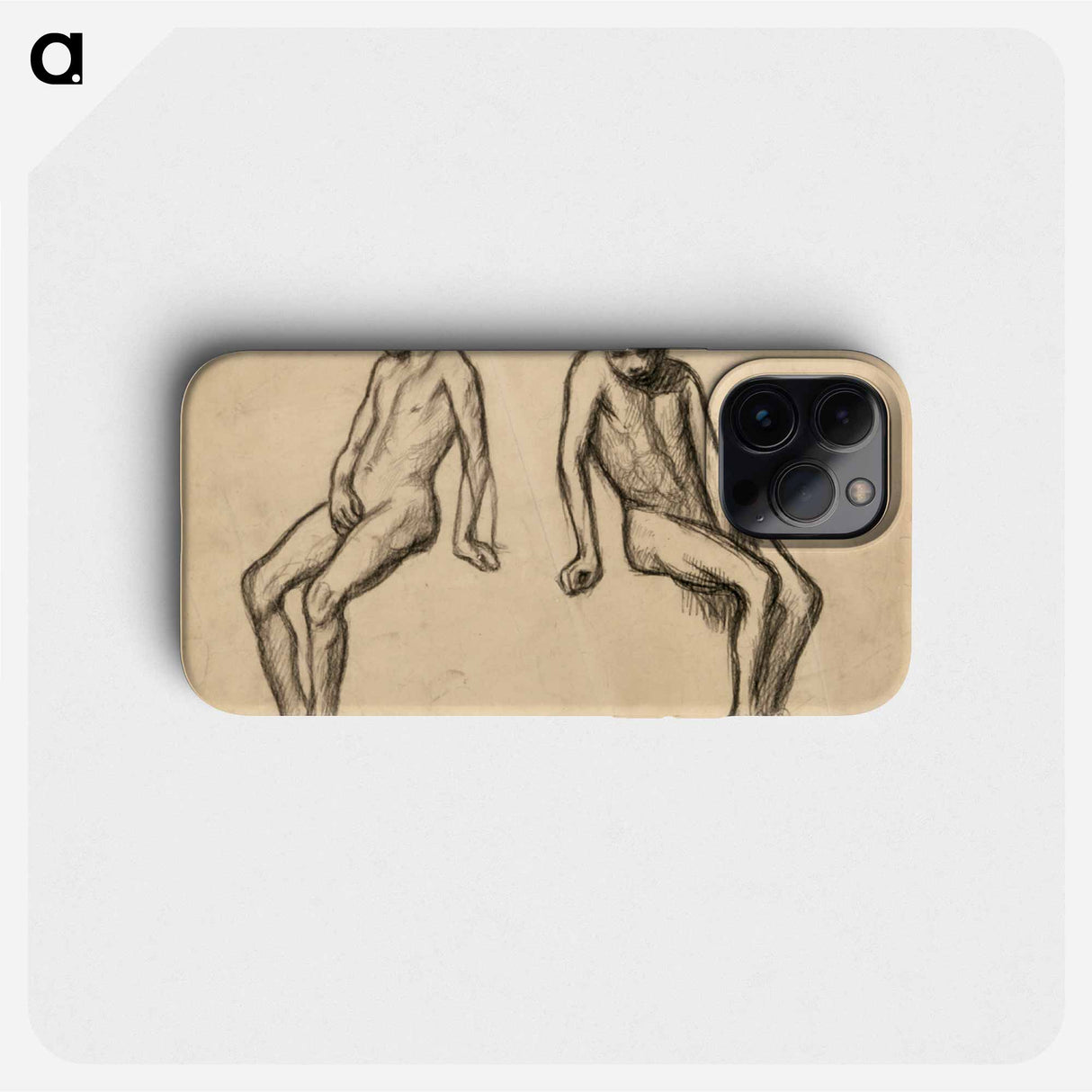 Kaksi istuva poika -harjoitelmaa - アルフレッド ウィリアム フィンチ Phone Case.