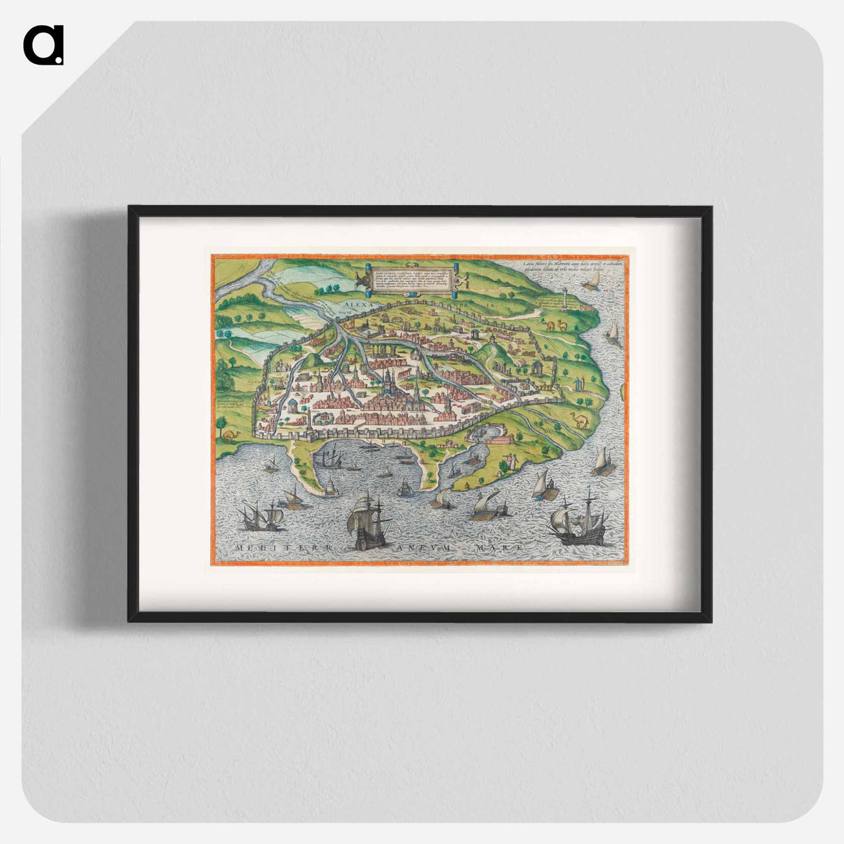 Map of Alexandria - アンティーク地図 Poster.