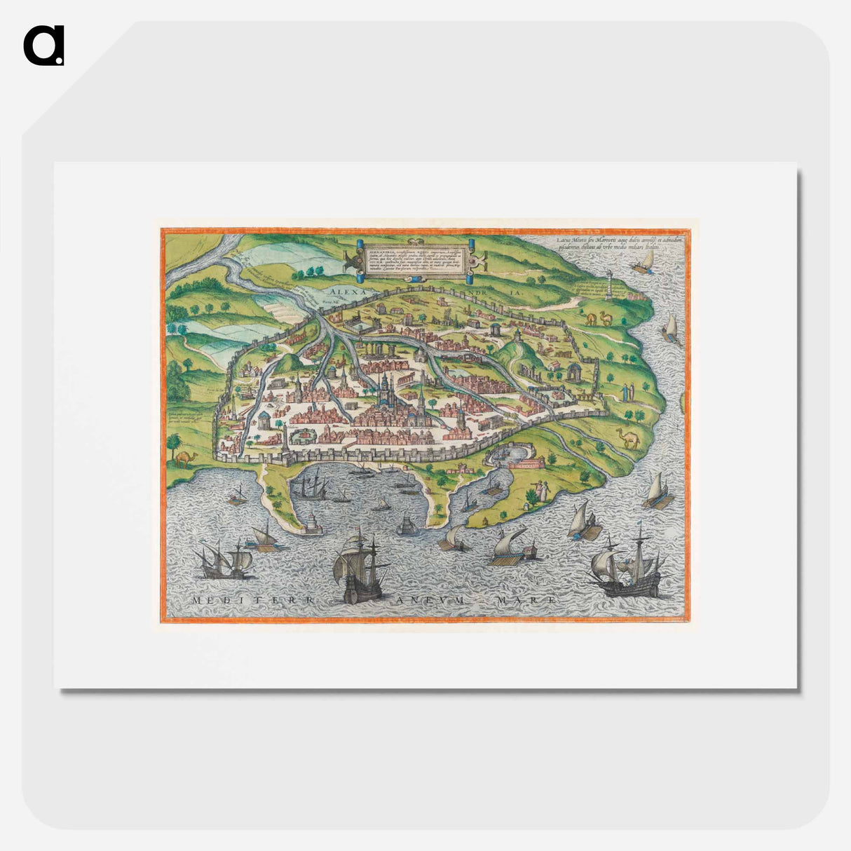 Map of Alexandria - アンティーク地図 Poster.