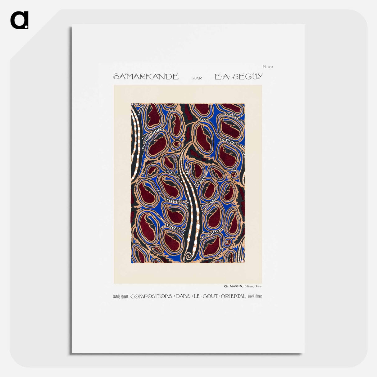 Samarkande: 20 Color Compositions in the Oriental Style - E.A.セギー Poster.