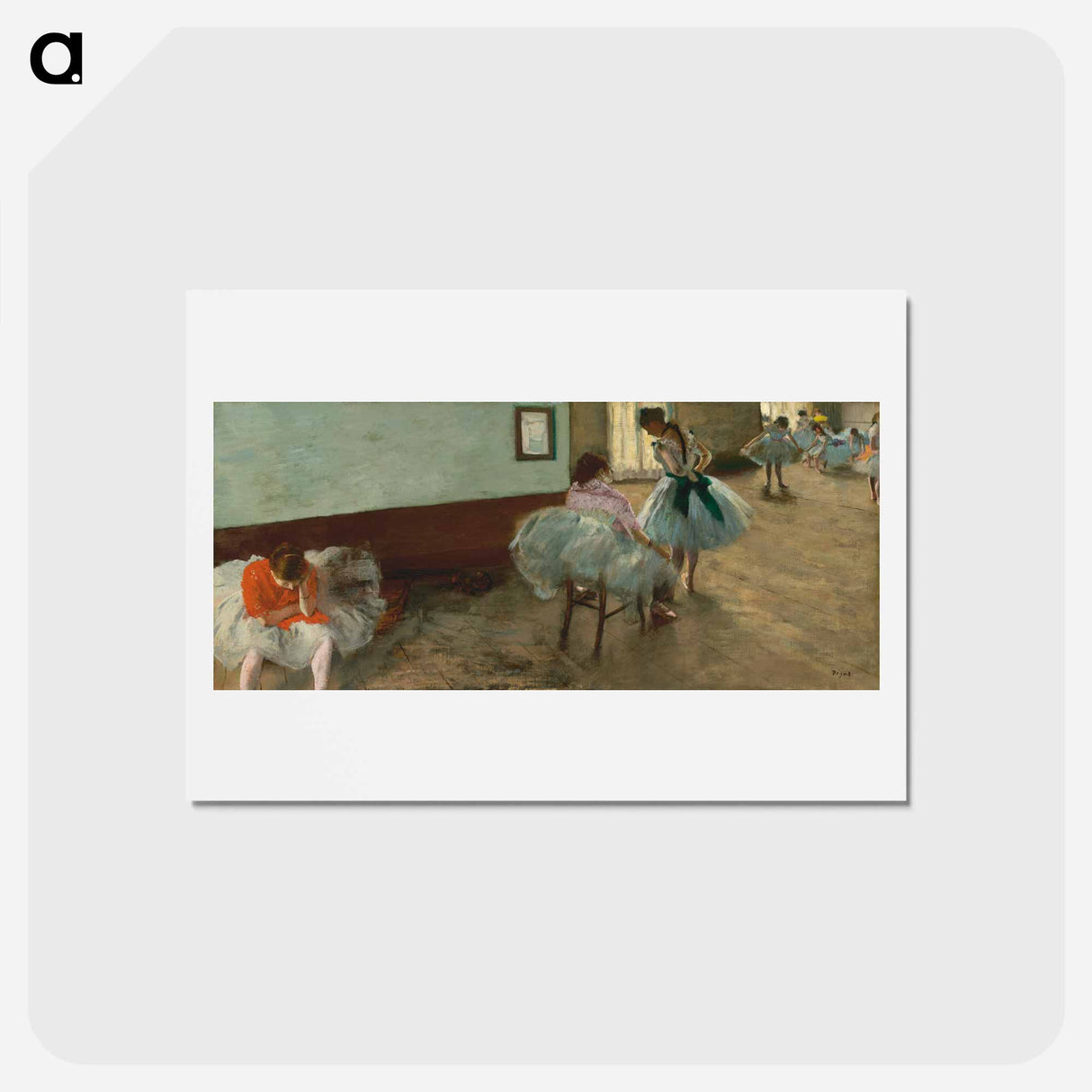 アートポストカード-The Dance Lesson - エドガー ドガ Postcard.