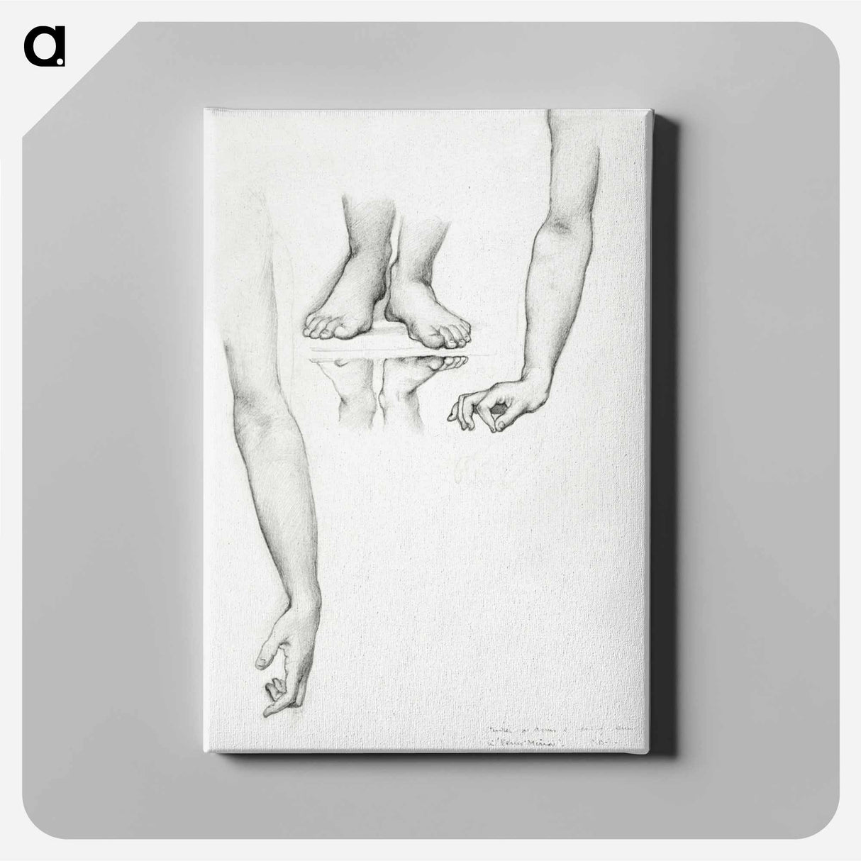 Study for Mirror of Venus: Arms and Feet of Venus - エドワード バーン ジョーンズ Canvas.