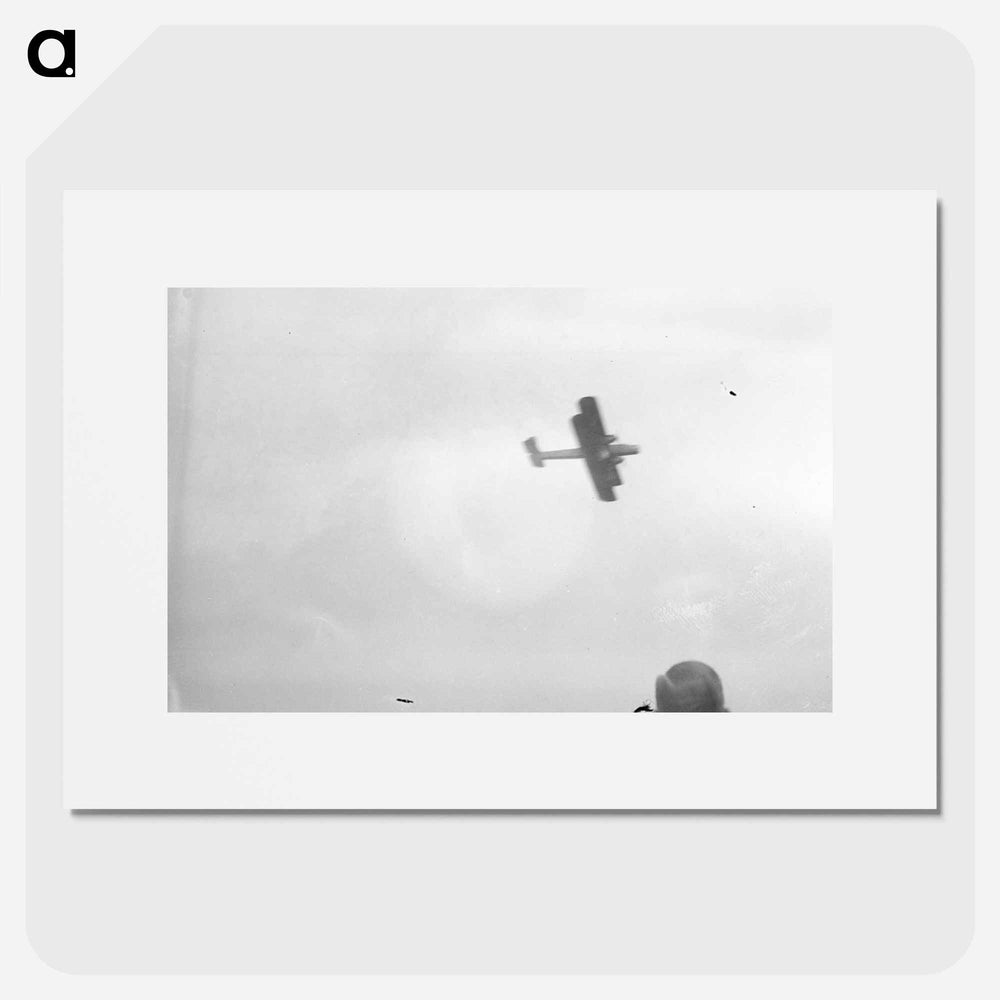 Airplane in flight above Hendon, London - エリック リー ジョンソン Poster.