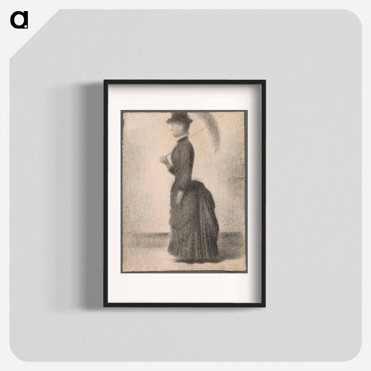 Woman Walking with a Parasol (study for La Grande Jatte) - Georges Seurat Poster.