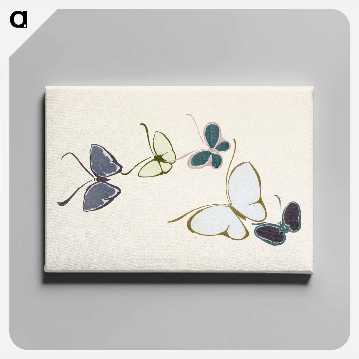 アートパネル-Vintage butterfly - 神坂 雪佳 Canvas.