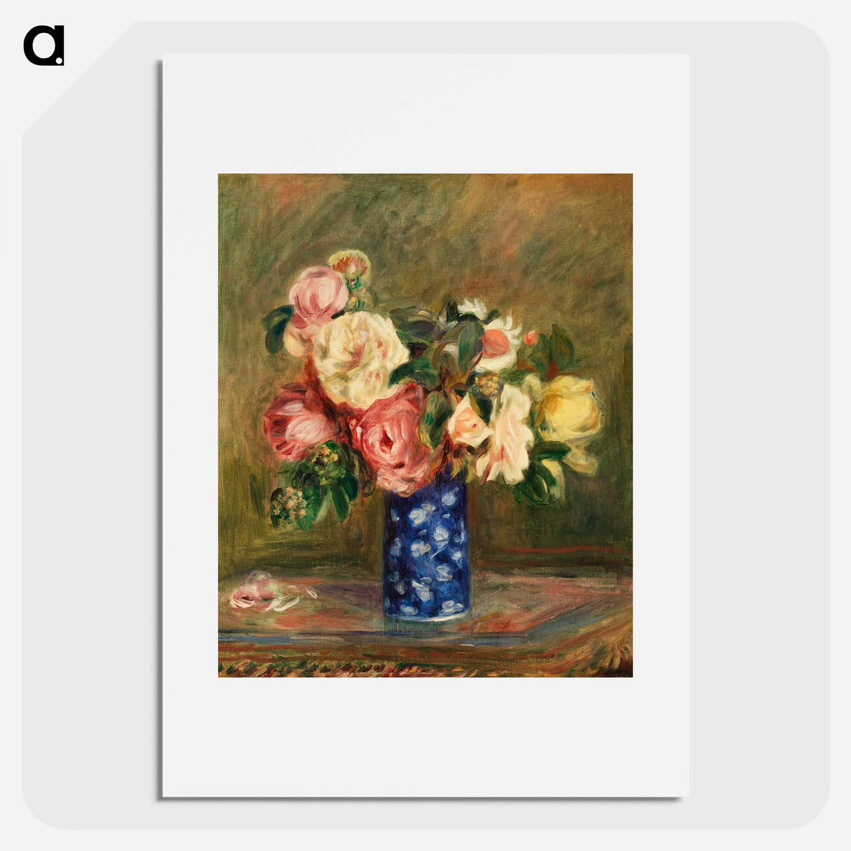 アートポスター-Bouquet of Roses - ピエール オーギュスト ルノワール Poster.