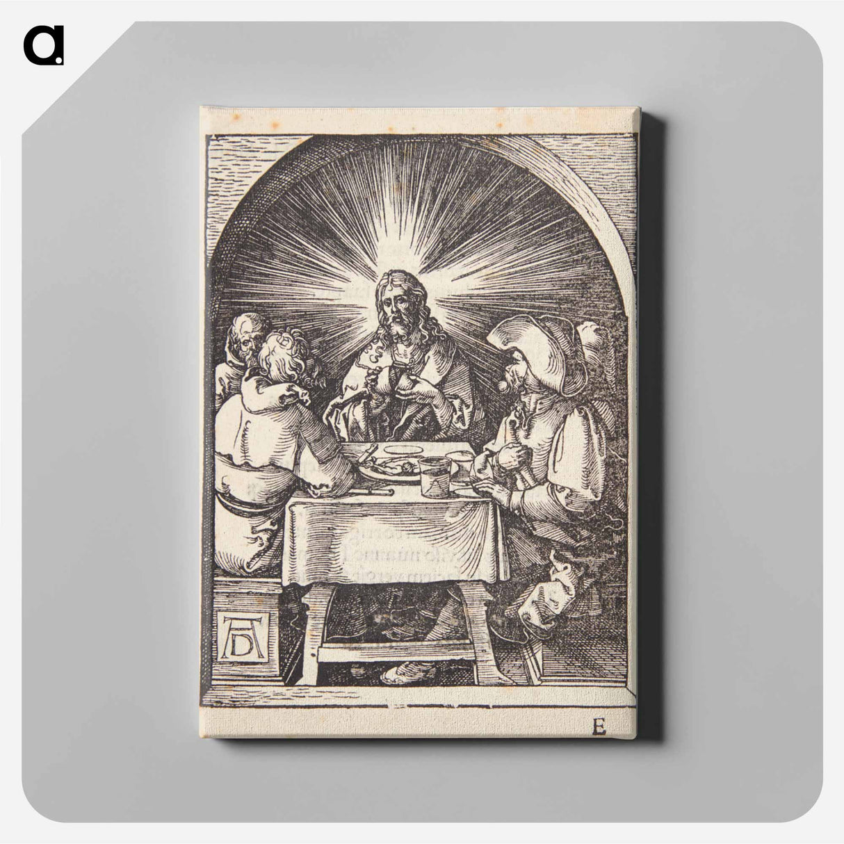 Christ at Emmaus - アルブレヒト デューラー Canvas.