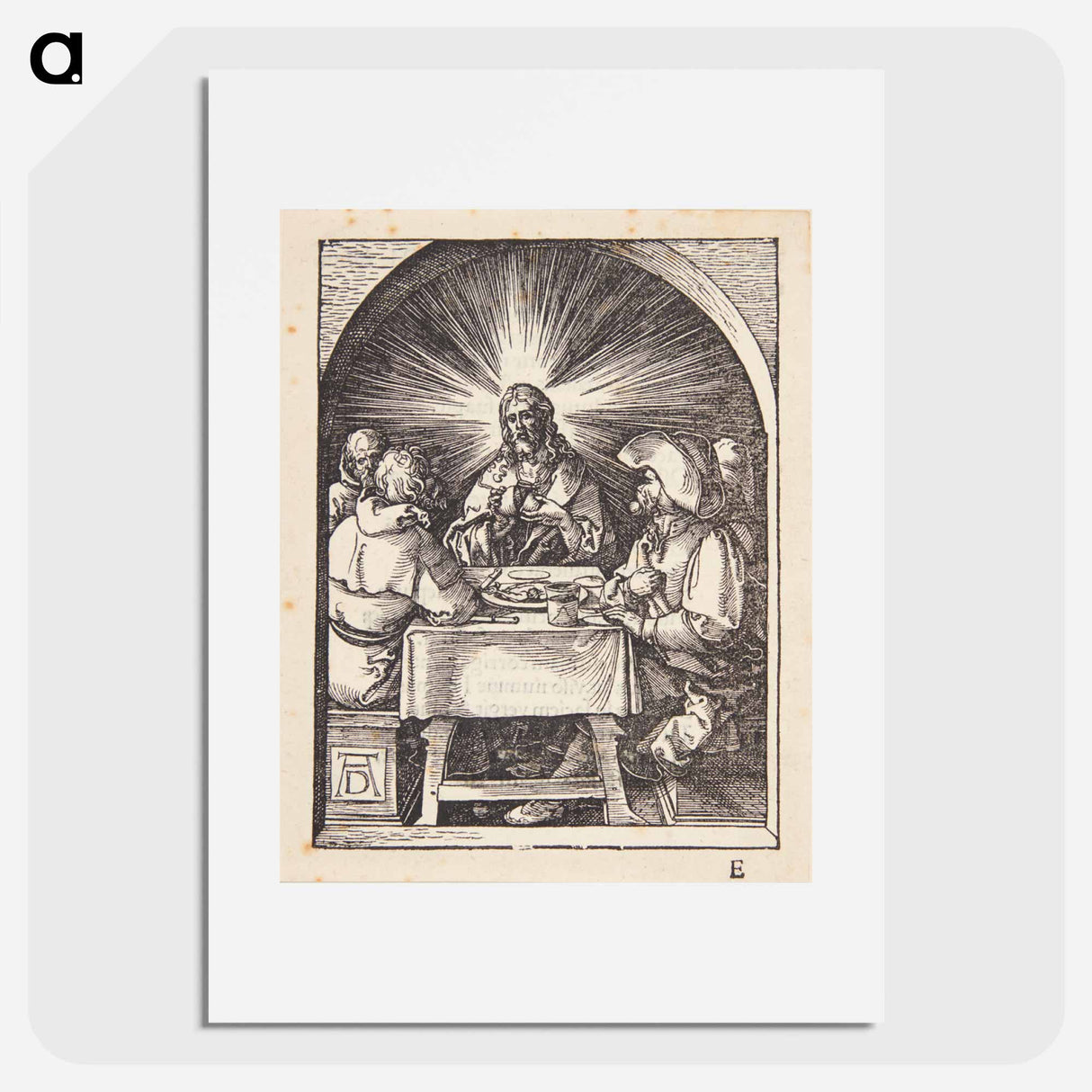 Christ at Emmaus - アルブレヒト デューラー Poster.