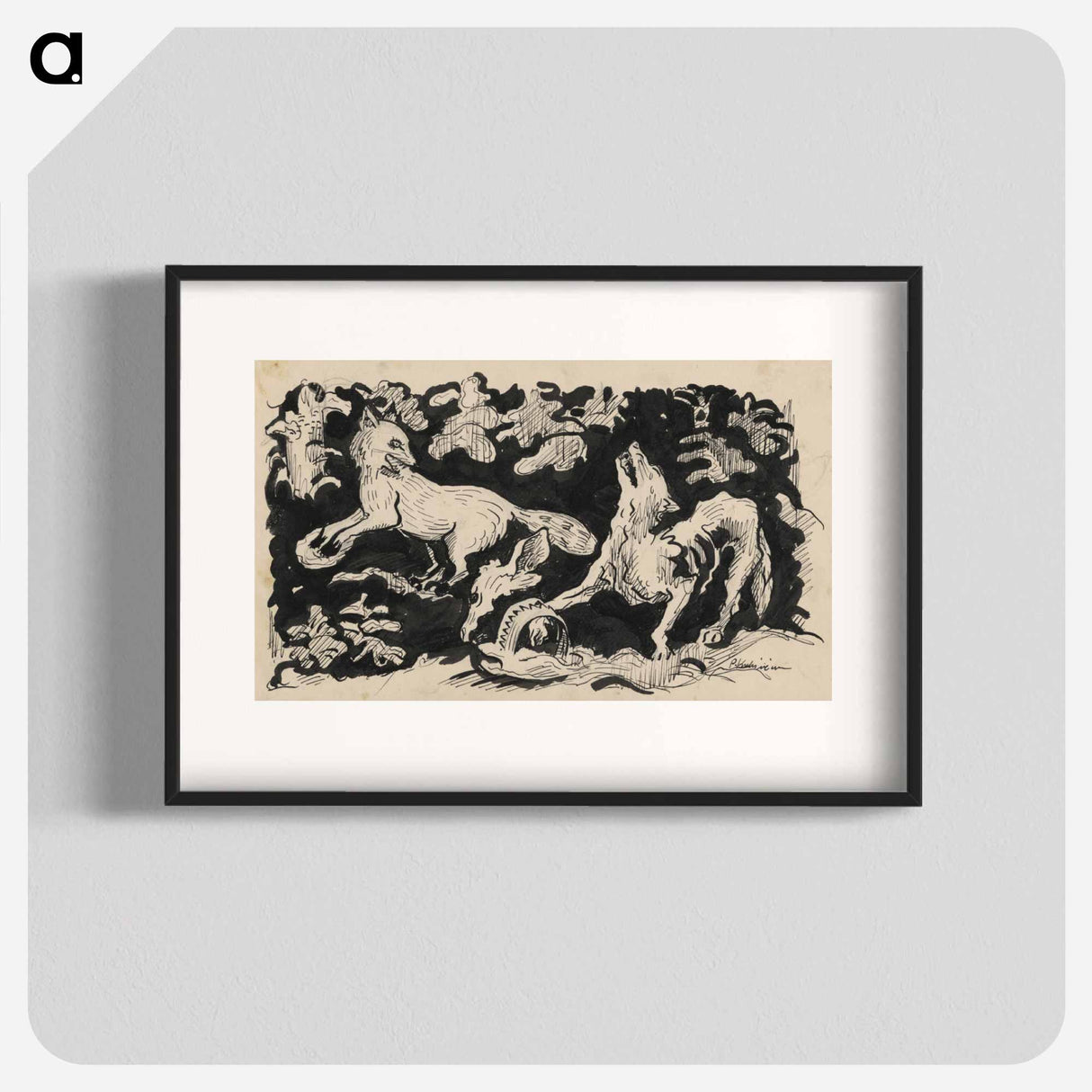 Fox in a trap - アーノルド ピーター ワイズ クビンチャン Poster.