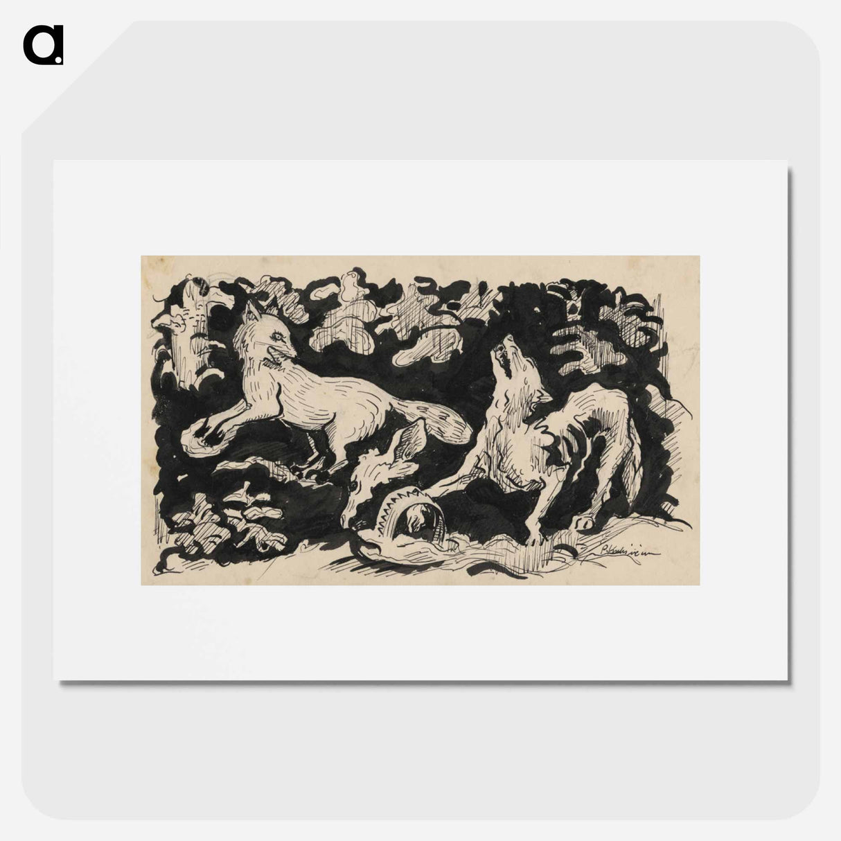 Fox in a trap - アーノルド ピーター ワイズ クビンチャン Poster.