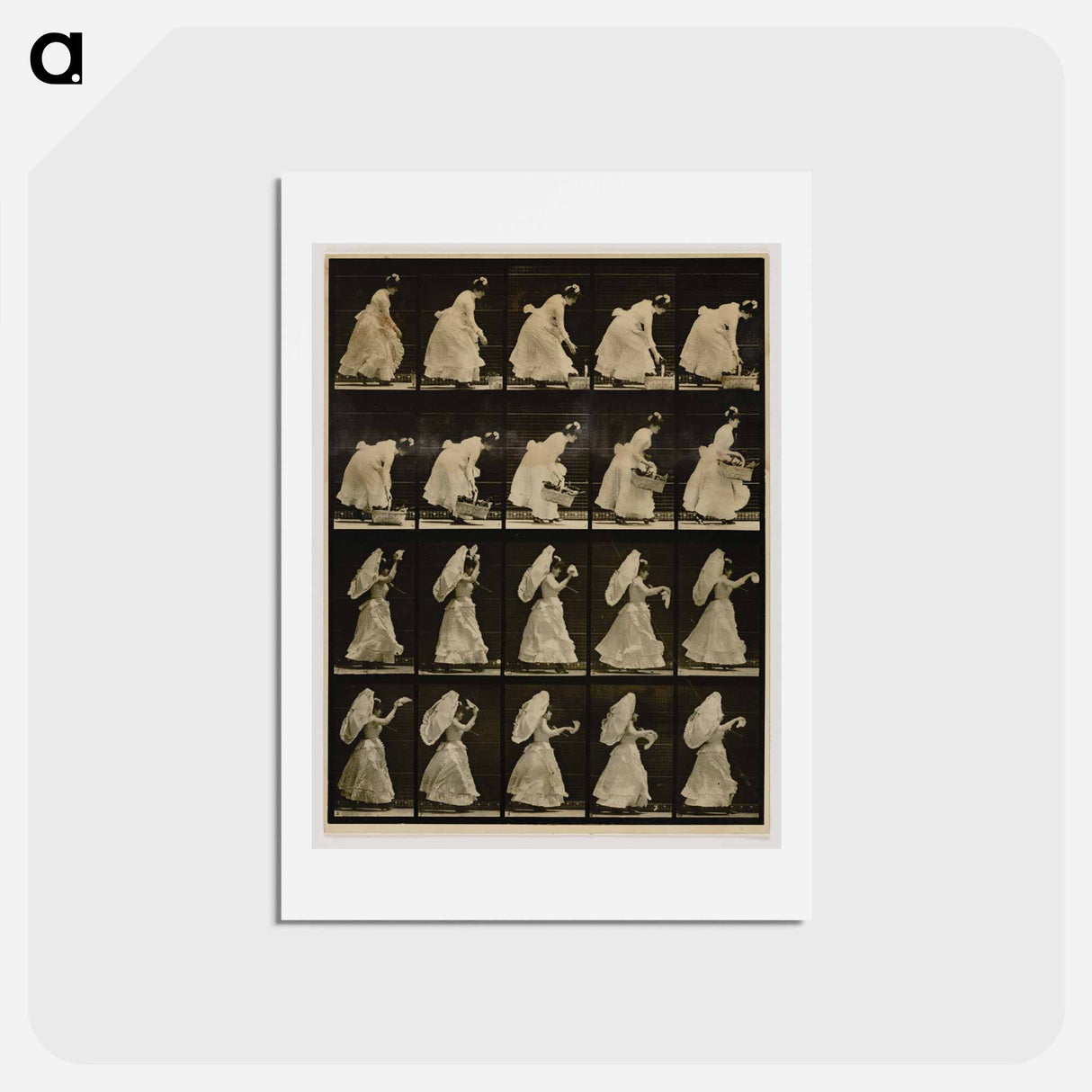 アートポストカード-Woman with Basket and Handkerchief
- エドワード マイブリッジ Postcard.
